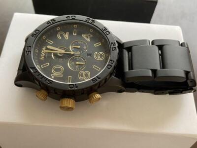 Nixon 51-30 Chrono Matte Black Gold | eBay