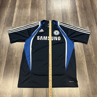 Y2K ADIDAS CHELSEA SAMSUNG SOCCER JERSEY SHIRT KIT BLUE