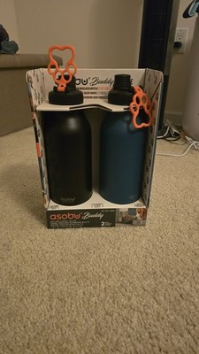 ASOBU BUDDY VACUUM INSULATED 34 oz WATER BOTTLE + DOG FOOD & WATER BOWL   2 PACK