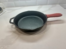 Vintage Lodge 10SK Cast Iron Skillet Sits Flat Made in USA