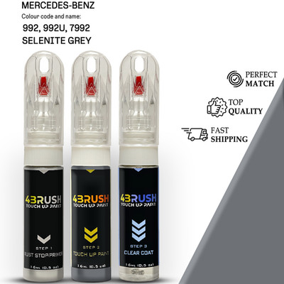 for MERCEDES 992 992U SELENITE GREY Touch Up Paint Scratch Repair Remove Kit Set