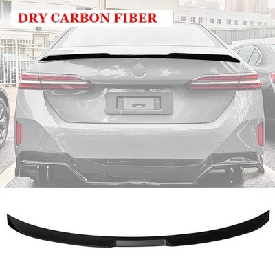 For 24-25 BMW G60 5-Series i5 M5 V Style Painted Trunk Spoiler DRY Carbon Fiber