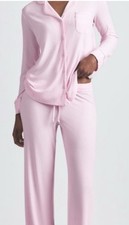 SKIMS NWT Sleep Long Sleep Pajama Set Pink Bloom Size XL New