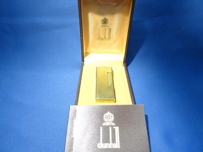 Dunhill Rollagas Feuerzeug in Gold mit  neuen Ventilen in der Box , gasdicht