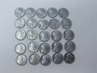 1943-D Brilliant Uncirculated Steel Wheat Cent Penny Half Roll -25 BU Coins