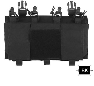 Tactical Magazine Pouch Open Top Quad 5.56 Mag GP Pouch Vest Front Panel Placard