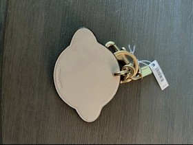 COACH NASA SATURN CHALK/MULTI LEATHER BAG CHARM KEY RING FOB #27652 NWT RARE.