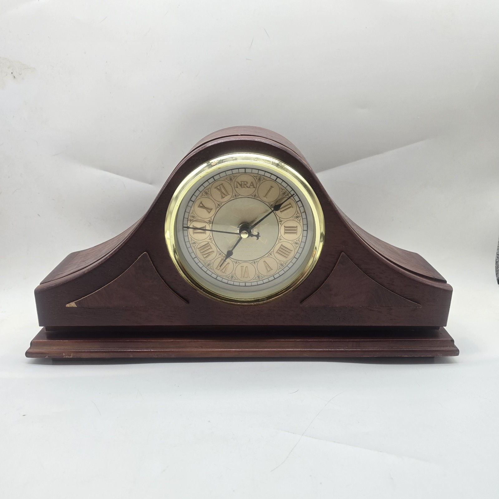 NRA Pennington Concealment Mantel Clock Wooden Tested Works