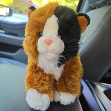 Animal Alley Calico Cat Plush 9  Realistic Stuffed Animal Brown Black White