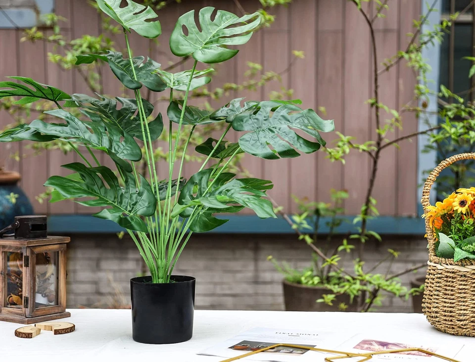 Toopify Plantas Falsas Grandes, Plantas de Piso Artificiales Altas para Hogar Oficina Living Foto 4 de 4