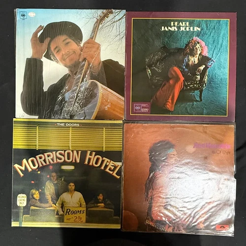 Classic Rock 10 x Vinyl Record LP Job Lot Bob Dylan Janis Joplin Jimi Hendrix