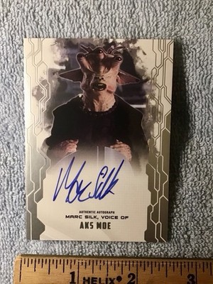 Star Wars Marc Silk Voice Of Aks Moe Autograph Card Phantom Menace Masterwork