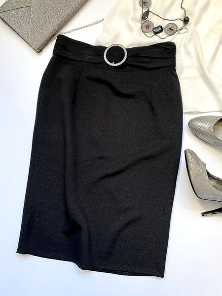 Women Etam Skirt Black Viscose S