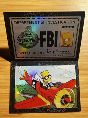 The Simpsons-Fancy Card-LIMITED EDITION-SPECIAL AGENT CARD 096/155-Bart Simpson