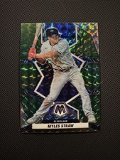 2022 Panini Mosaic Baseball #41 Myles Straw Green Mosaic