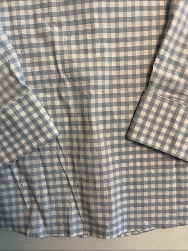 Hugo Boss Men’s Long Sleeve Button Down Shirt Blue & White Slim Fit L 42 X 16.5 - Picture 10 of 12