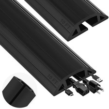 20FT Floor Cord Cover Heavy Duty Cable Cover Protector 3 Channels Extension P...