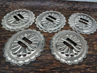Extra Large Sunburst Conchos (Pack Of 5) (Made Of Steel)