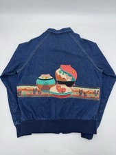 Denim Jacket Women s Small Aztec Indian Mexico Arizona Back Art Desert EUC