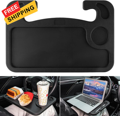 JUSTTOP Car Steering Wheel Desk for Laptop,Multipurpose Travel Black 