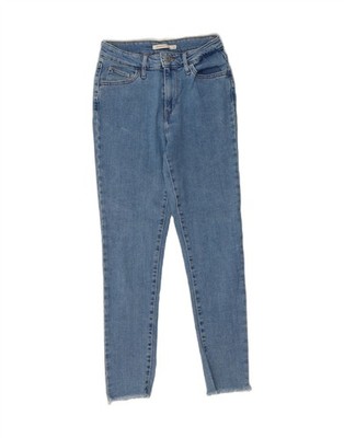 Levi's Damen 721 High Rise Skinny Jeans W26 L26 Blau Baumwolle AN11