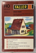 Modern Gabled House - HO 1:87 Faller 221 Building Kit - Home Mid-Century MCM