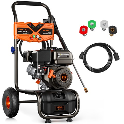 #ad Mutaomay Gas Cold Water Power Washer 3500PSI 2.3GPM Garden Washer with Soap Tank $254.99