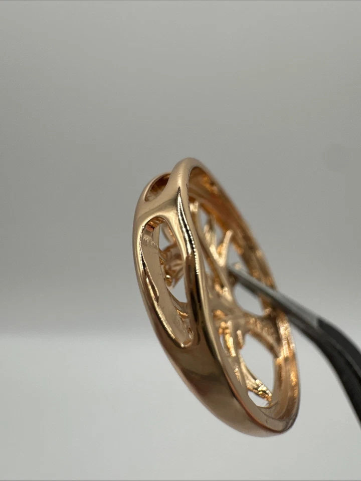 Colgante de oro laminado de 14 quilates/oro rosa relleno árbol de la vida con sello 585RG regalo Foto 3 de 4