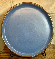 Dansk Mesa Sky Blue Large Round 13" Chop Plate Serving Platter Stoneware 