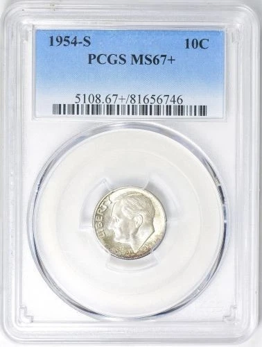 1954-S Roosevelt Dime PCGS MS-67+