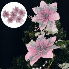  12 Pcs Fiori Artificiali Di Stella Natale Fiore Poinsettia Artificiale Finti