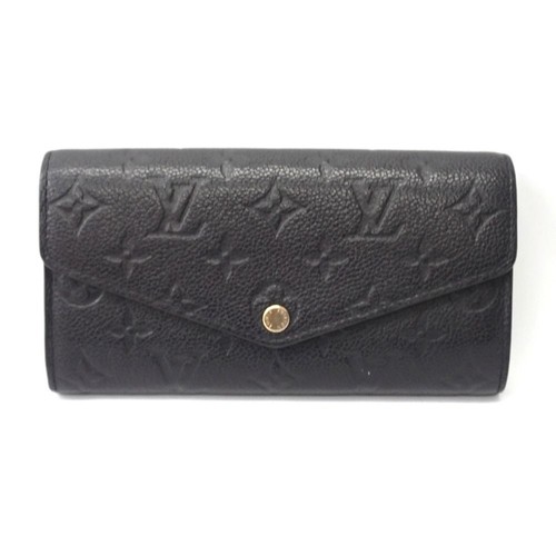 Louis Vuitton Long Wallet Porte-Feuille Sara Monogram Empreinte M82257 Noir