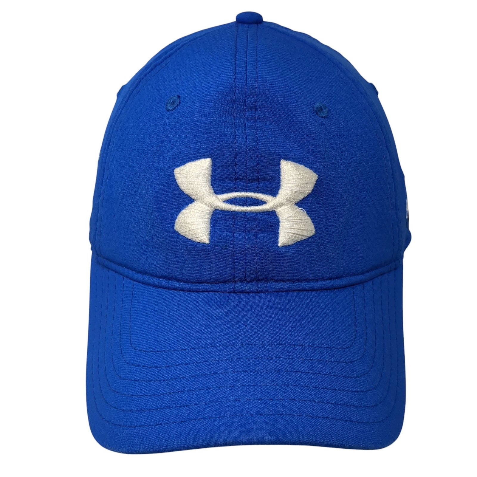 Under Armour Logo Strapback Hat Blue One Size Adjustable Embroidered