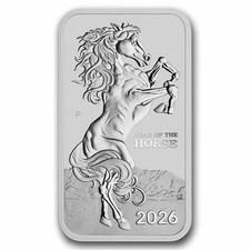 2026 Year of the HORSE RECTANGULAR 1oz .9999 1 Silver Bullion Coin