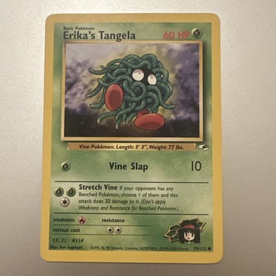 Erika's Tangela 79/132 Common Gym Heroes Pokemon Card - Buy 3 Get 2 Free