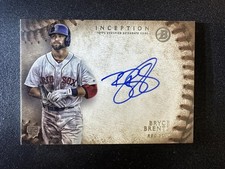 Bryce Brentz RC 2015 Bowman Inception #RA-BB Rookie Autograph Auto Red Sox