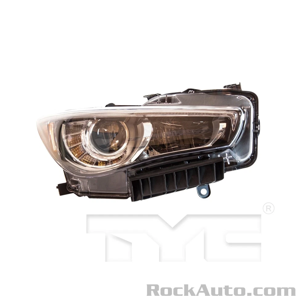 Headlight Assembly Capa TYC fits 14-22 INFINITI Q50 PASSENGER Side RH w/o AFS - Image 2 of 3