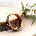 Unisex Geometric faceted Inlay Proposal Band 8mm Rose Gold Tungsten Stylish Ring — photo 4