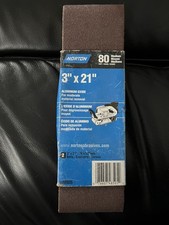 2 Norton 48505 Sanding Belts 3 x 21 Aluminum Oxide 80g USA Made