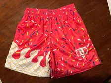 Baseball Lifestyle 101 Shorts Ice Cream Strawberry/White Small • Free Shipping!