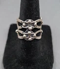 Vintage Mexico 925 Sterling Silver Multi Band Ring RJP Beaded Design Size 6