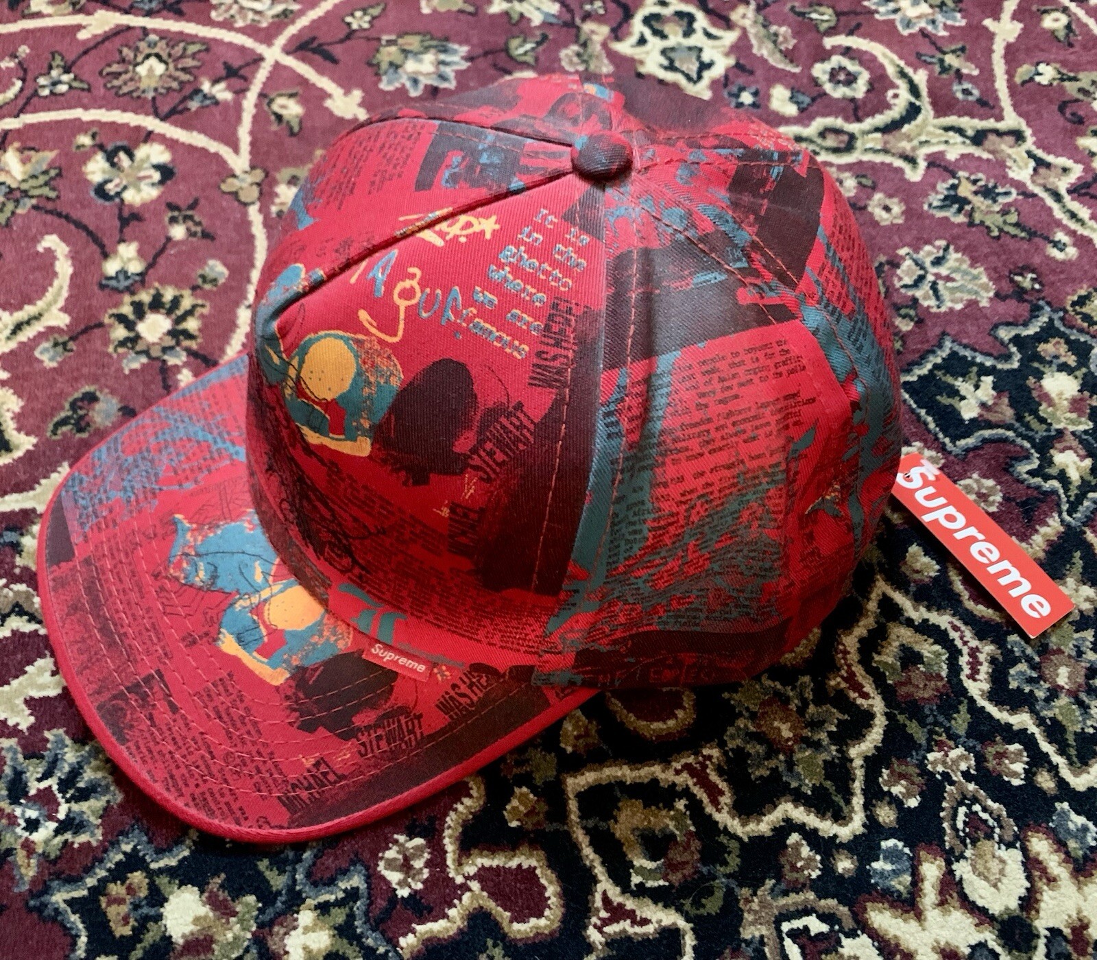 Supreme Phase 2 IG Times Red 5 Panel Snapback Cap 2006 Vintage DS Very Rare Graf image 8
