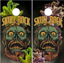 Skull Rock Zombie Claws LAMINATED Cornhole Wrap Bag Toss Skin Decal