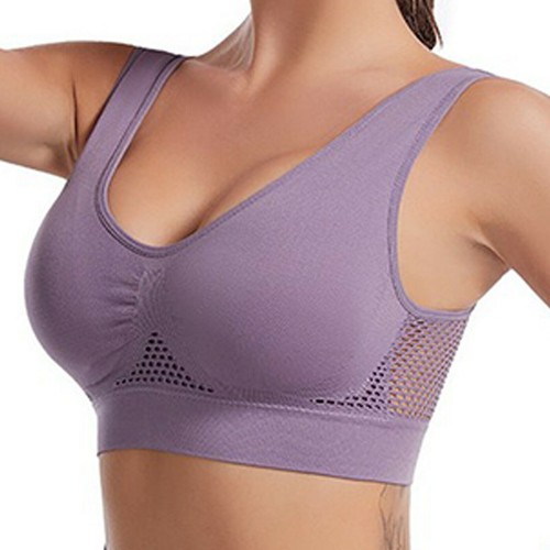 Damen Übergröße Sport BH Form Bustier Top Atmungsaktiv Unterwäsche Yoga Gym Bra - Bild 24 von 24