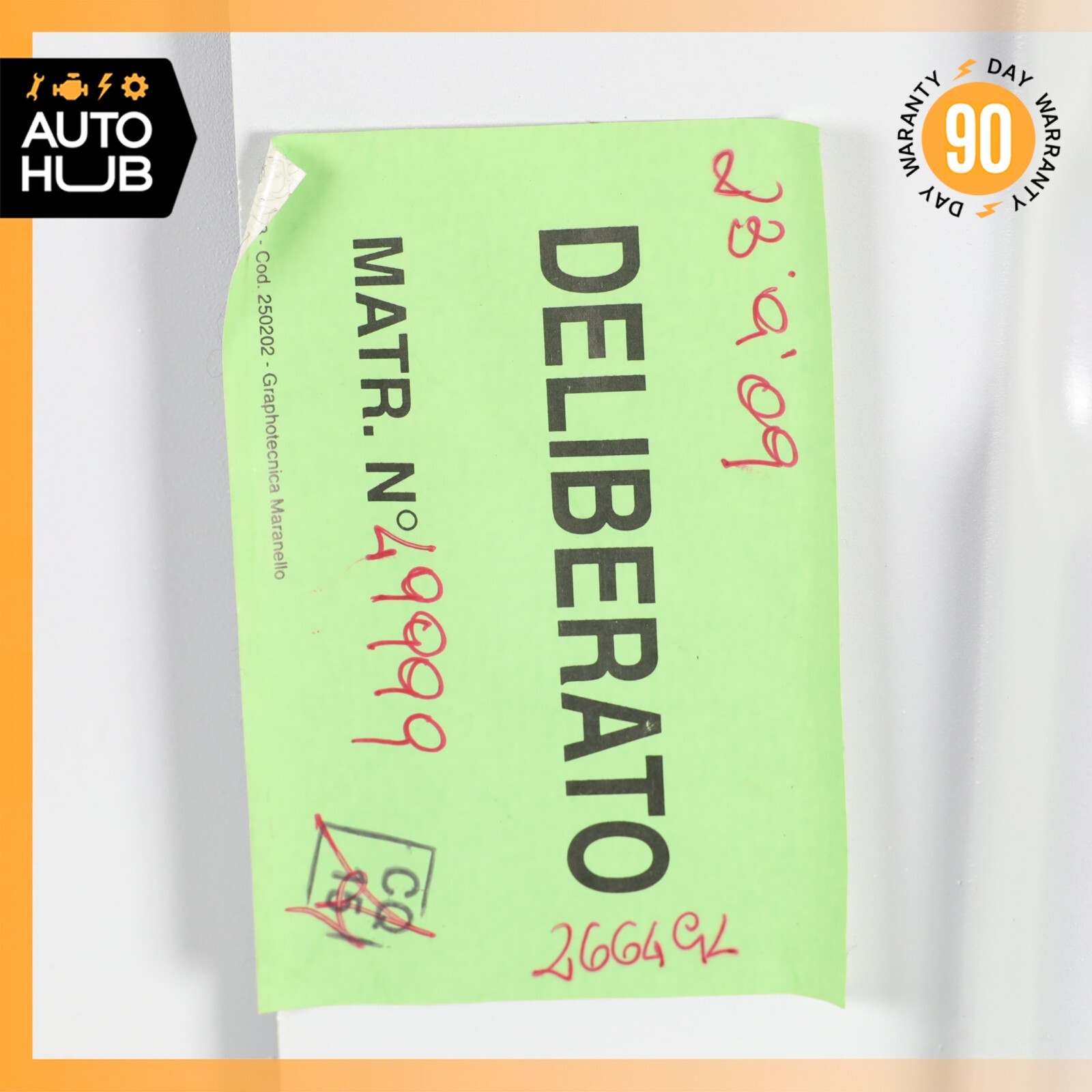 08-19 Maserati GranTurismo M145 Coupe Trunk Lid Panel Assembly White OEM 61k