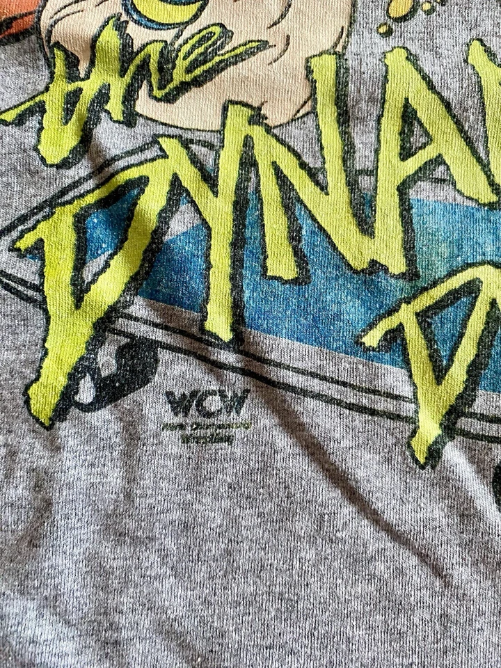 Dynamic Dudes WCW рубашка - 3/4 рукав - реглан - большой - перепечатка с 1989 - Изображение 4 из 4