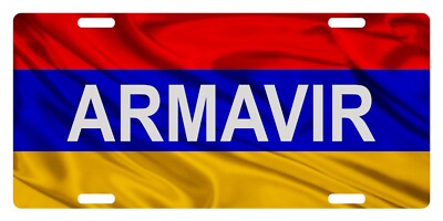 Armenia Flag Car Aluminum License Plate Armenian Emblem Armavir