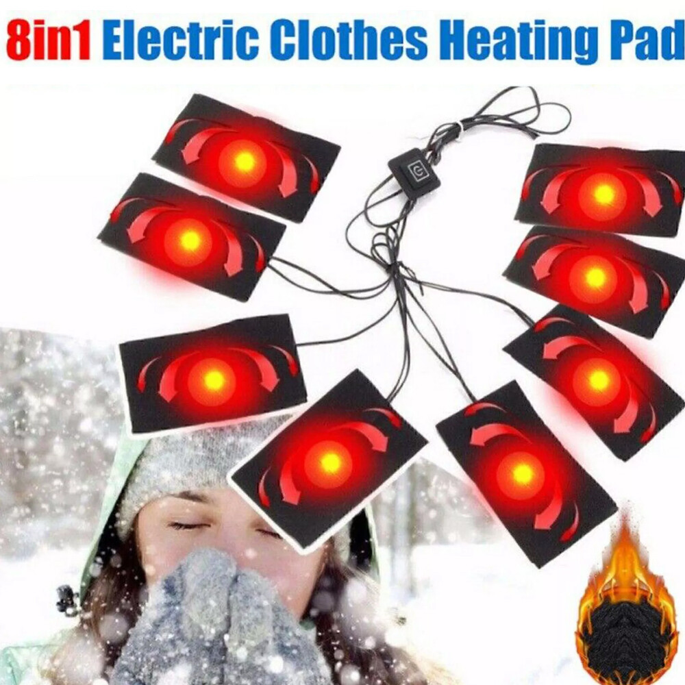 Almohadilla térmica térmica USB 8 en 1 sábana térmica eléctrica para tela chaqueta cuerpo coágulo