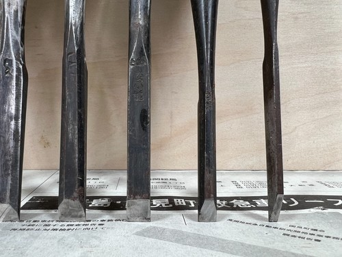 Vintage Japanese Chisel 10set Nomi /Hand Plane Saw Iron Hammer Hand Tool/d64 - Picture 11 of 24