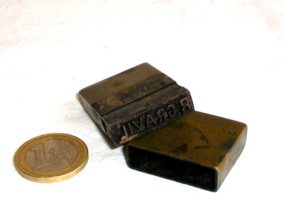 ALTER STEMPEL TASCHEN- ODER REISESTEMPEL R. GRAVIL